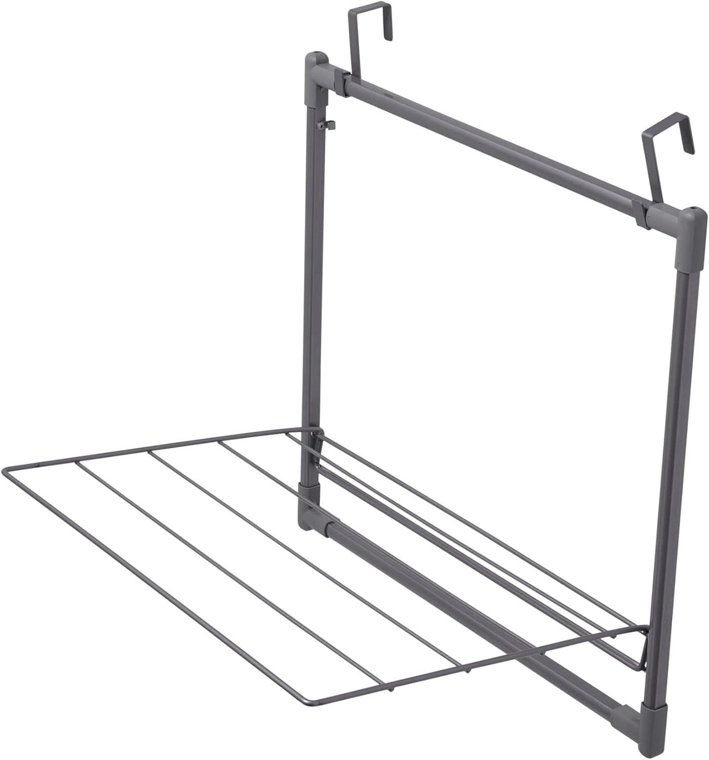 image:imageHousehold Essentials Metal Expandable Over the Door Drying Rack Gray