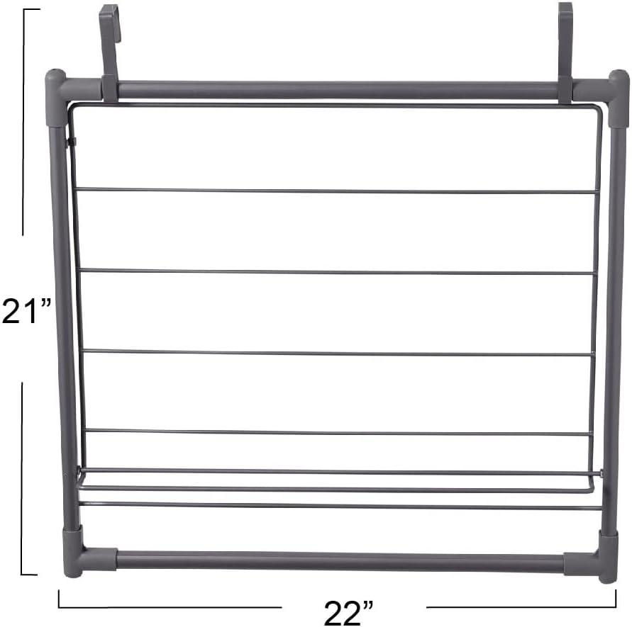 image:imageHousehold Essentials Metal Expandable Over the Door Drying Rack Gray