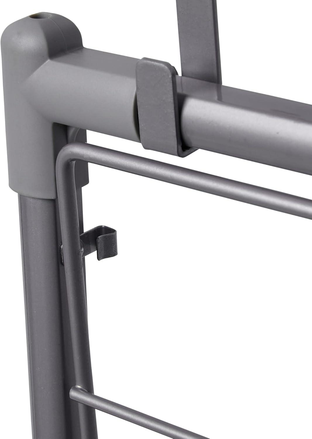 image:imageHousehold Essentials Metal Expandable Over the Door Drying Rack Gray