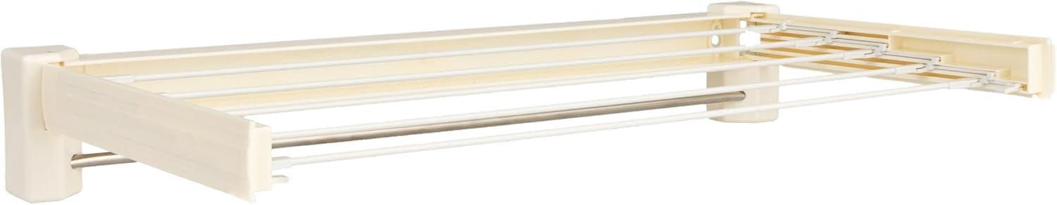 image:imageHousehold Essentials Metal and Plastic Wall Mount Telescoping Drying Rack Compact Laundry Rack