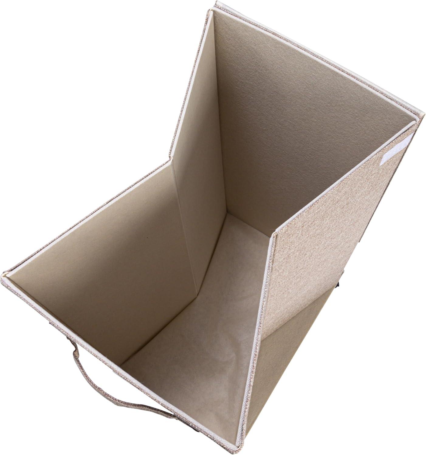 image:imageHousehold Essentials Narrow Collapsible Laundry Hamper with Liner and Lid SilverLatte