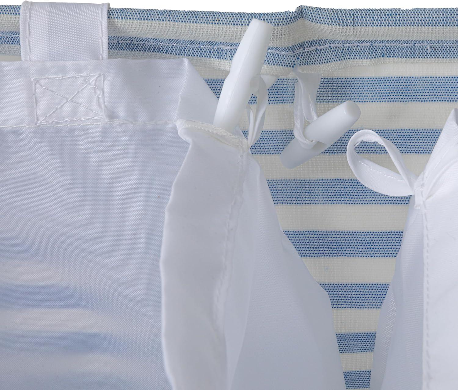 image:imageHousehold Essentials Rectangular Double Sorter with Handles Blue and White Stripe