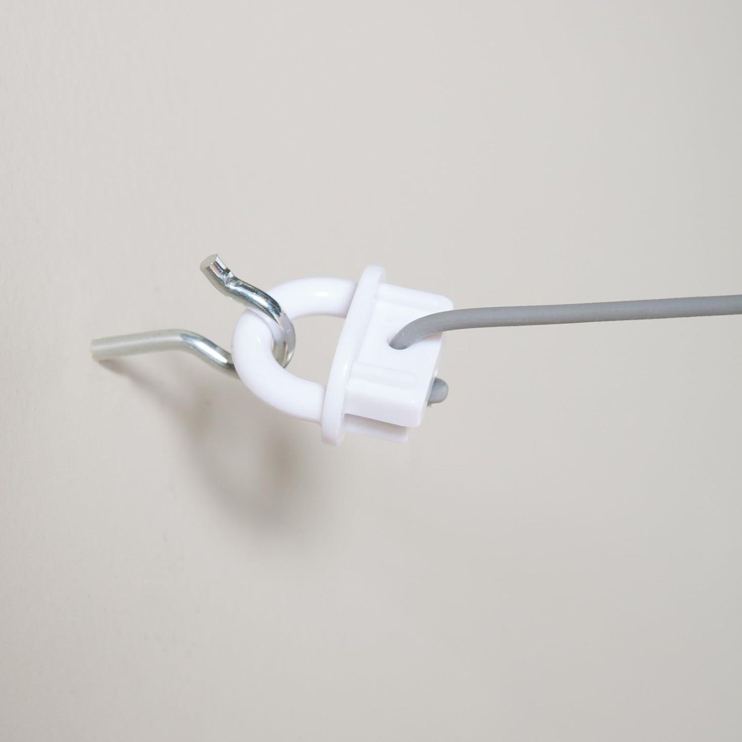 image:imageHousehold Essentials Single Line Retractable Clothesline for Hanging Laundry 40 Feet WhiteWhite