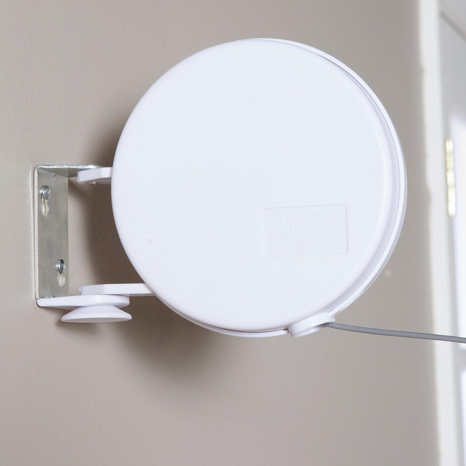image:imageHousehold Essentials Single Line Retractable Clothesline for Hanging Laundry 40 Feet WhiteWhite