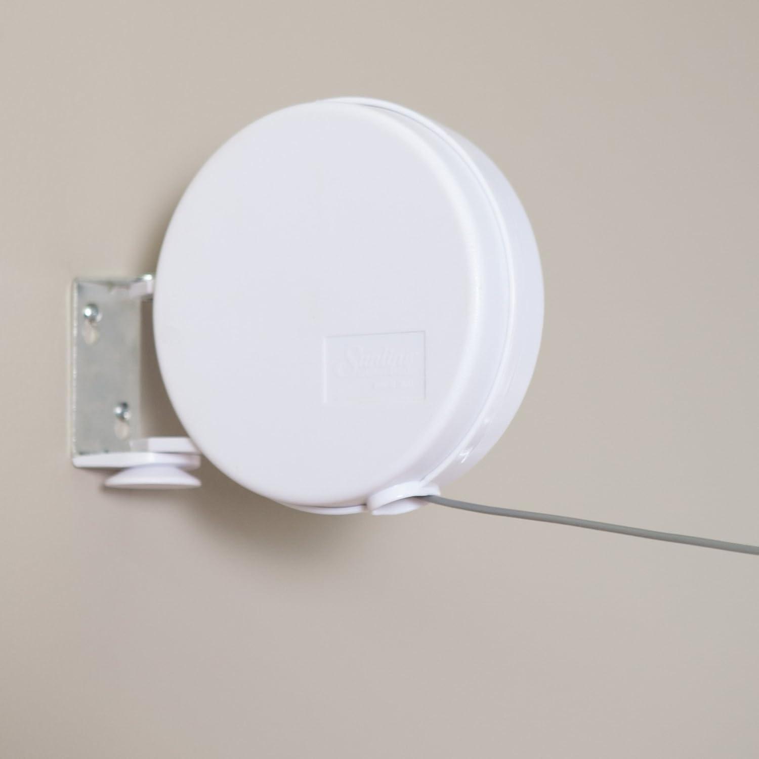 image:imageHousehold Essentials Single Line Retractable Clothesline for Hanging Laundry 40 Feet WhiteWhite