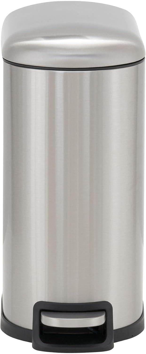 image:imageHousehold Essentials Slim Trash Can 10 Liter 26 Gallon Stainless Steel Bathroom Step Trash Can Easy to Clean 944331