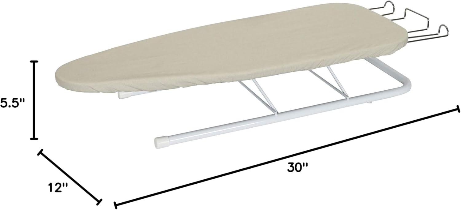 image:imageHousehold Essentials Tabletop Ironing Board with Iron Rest Wood Top Sturdy Metal Legs with Support Bars Compact amp Lightweight Ironing Board for Small Spaces Dorms Apartments 30x12