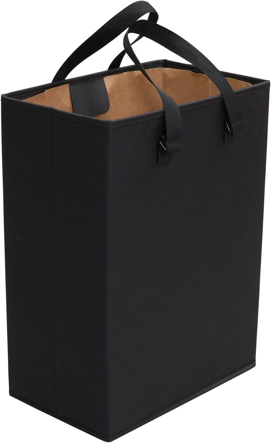 image:imageHousehold Essentials The Recycler Bag Compact Recycling Center 600D Polyester with Durable Chipboard Sides BlackRecycler