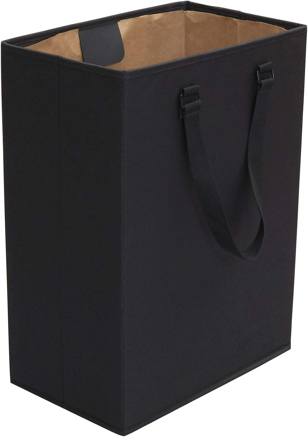 image:imageHousehold Essentials The Recycler Bag Compact Recycling Center 600D Polyester with Durable Chipboard Sides BlackRecycler