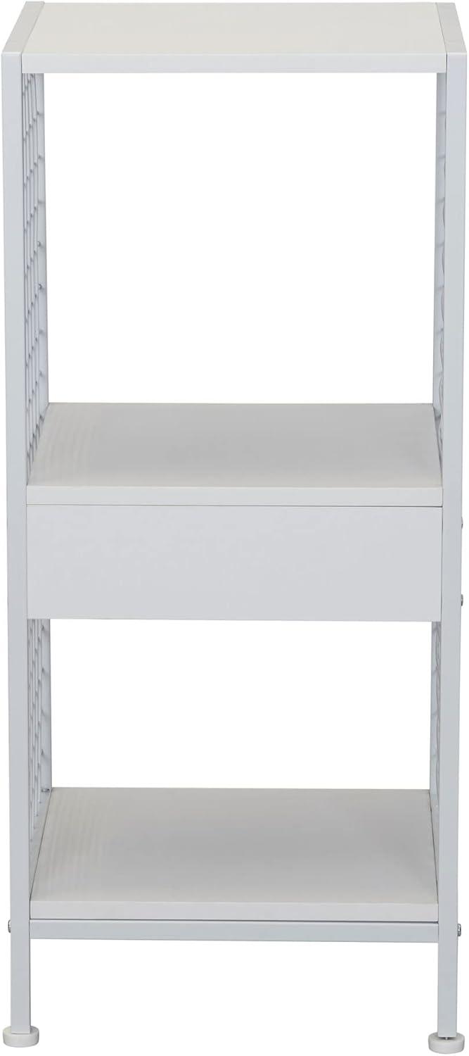 image:imageHousehold Essentials Trellis Open Storage Bookshelf with 2 Cube Compartments Mid Century Walnut Wood Grain and Black MetalWhite