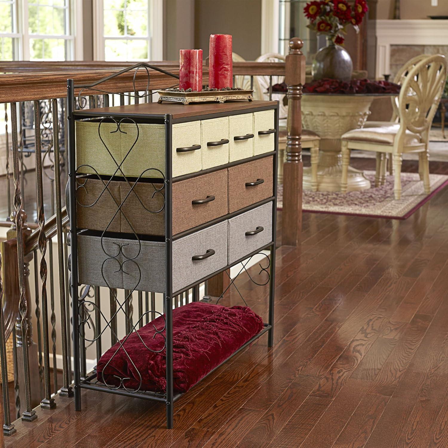 image:imageHousehold Essentials Victorian Style 8Drawer Tower Storage Organizer Unit MulticolorMulti Color