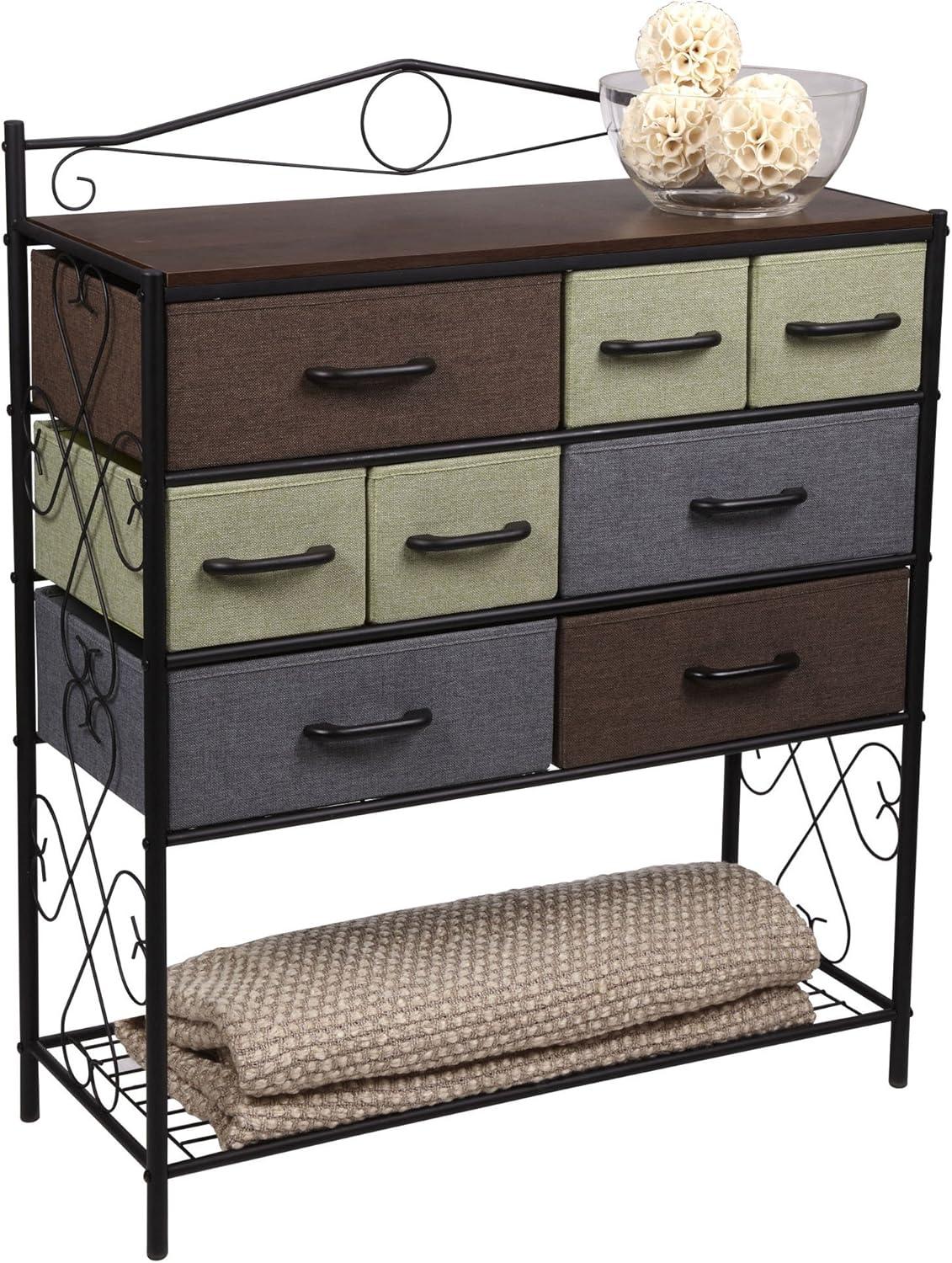 image:imageHousehold Essentials Victorian Style 8Drawer Tower Storage Organizer Unit MulticolorMulti Color