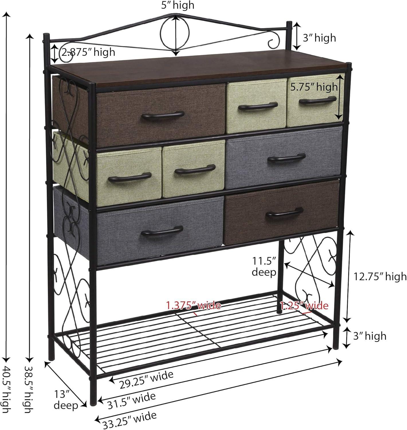 image:imageHousehold Essentials Victorian Style 8Drawer Tower Storage Organizer Unit MulticolorMulti Color