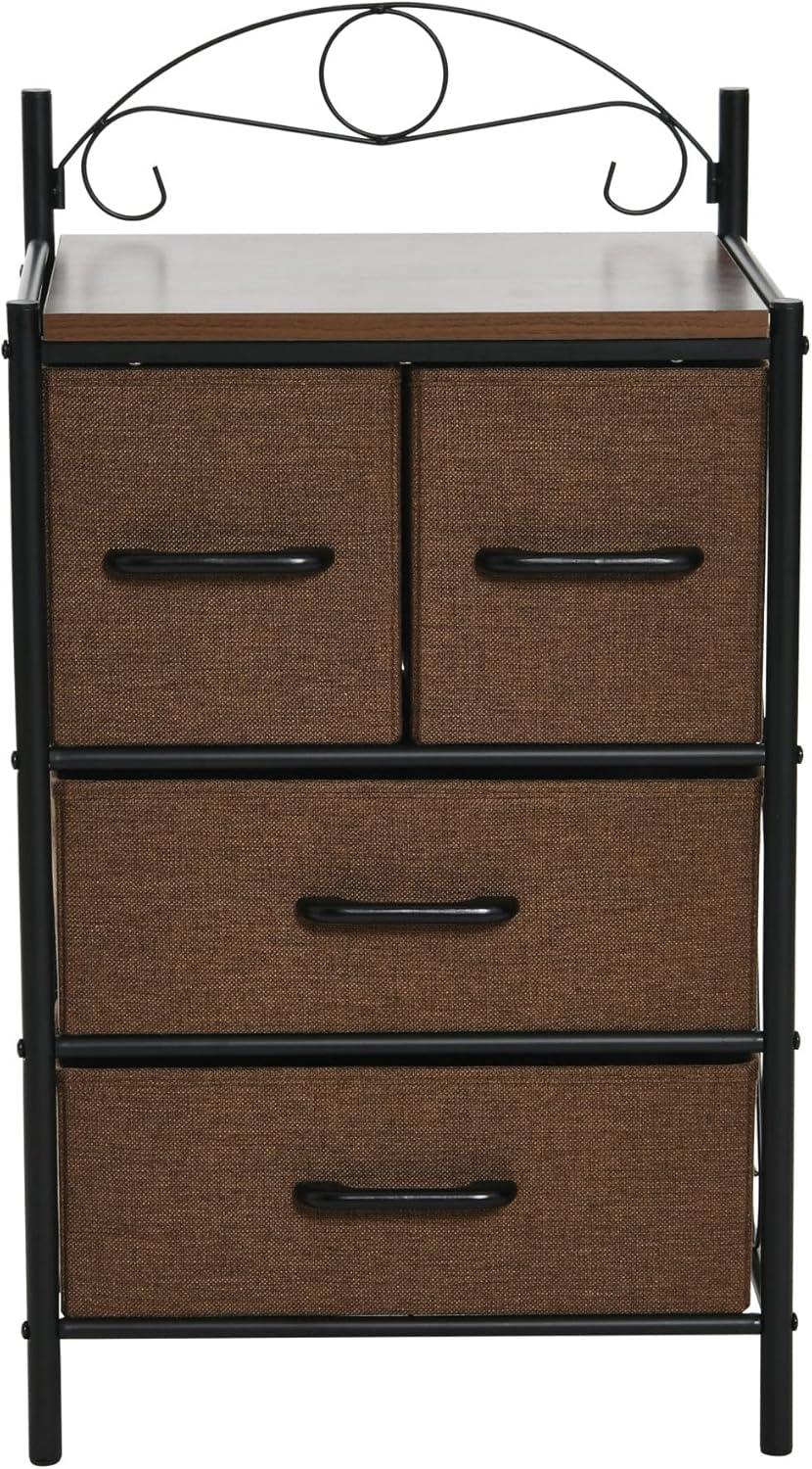 image:imageHousehold Essentials Victorian Style 8Drawer Tower Storage Organizer Unit MulticolorWalnut