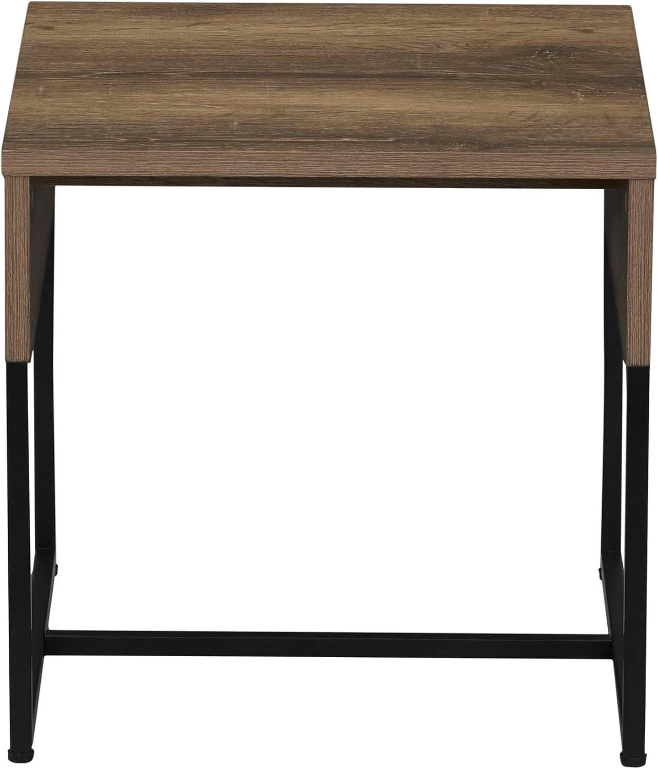 image:imageHousehold Essentials Wrap Rectangular Coffee Table Rustic Slate Concrete and Black MetalAshwood