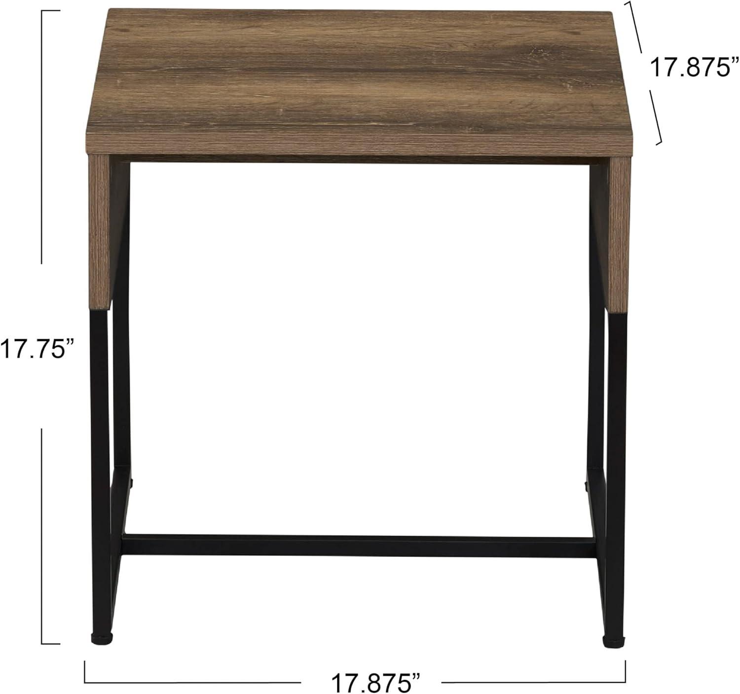 image:imageHousehold Essentials Wrap Rectangular Coffee Table Rustic Slate Concrete and Black MetalAshwood
