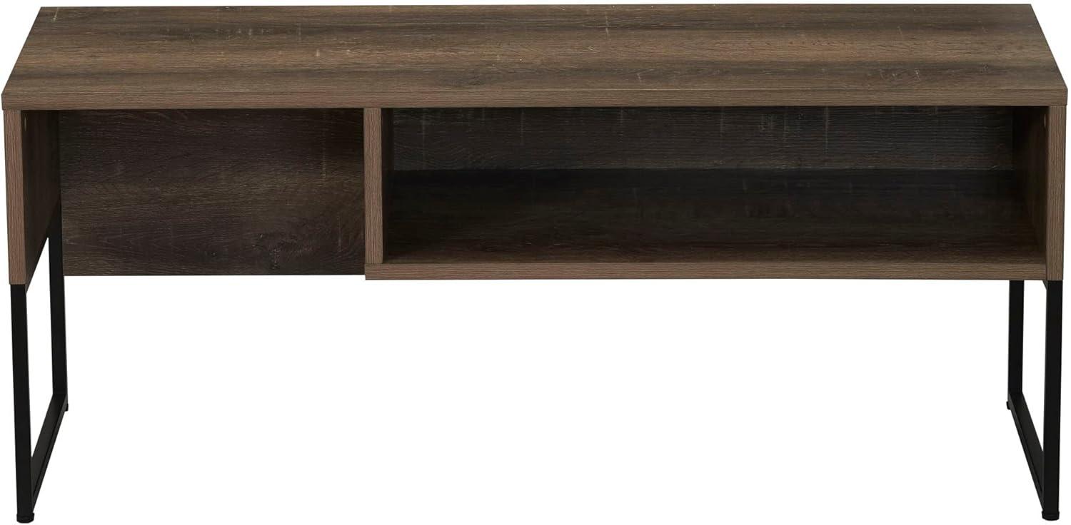 image:imageHousehold Essentials Wrap Rectangular Coffee Table Rustic Slate Concrete and Black MetalAshwood