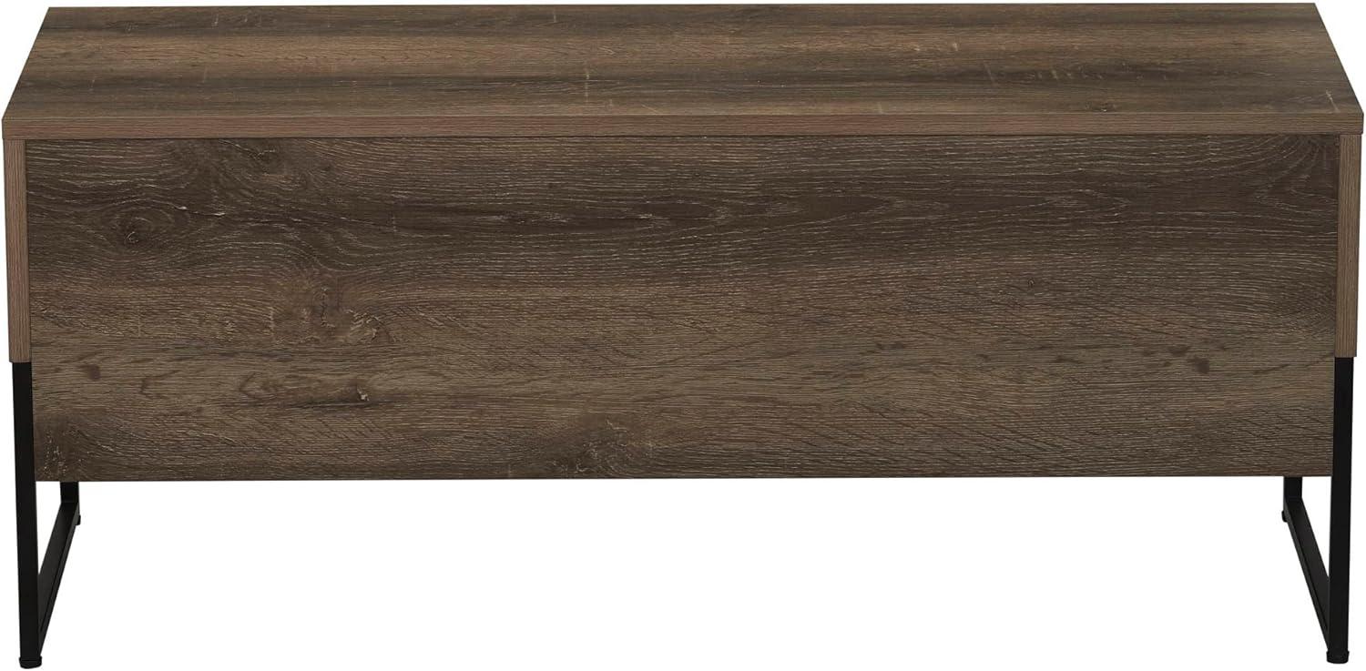 image:imageHousehold Essentials Wrap Rectangular Coffee Table Rustic Slate Concrete and Black MetalAshwood