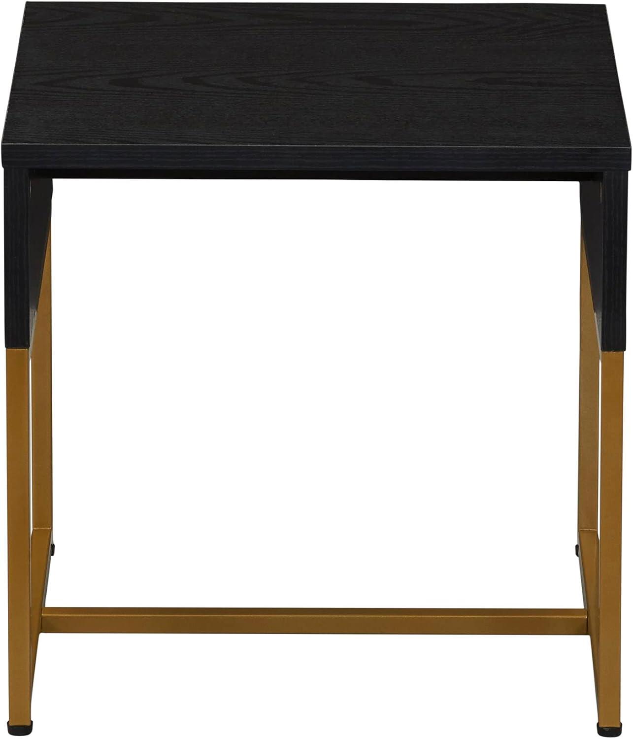 image:imageHousehold Essentials Wrap Rectangular Coffee Table Rustic Slate Concrete and Black MetalBlack