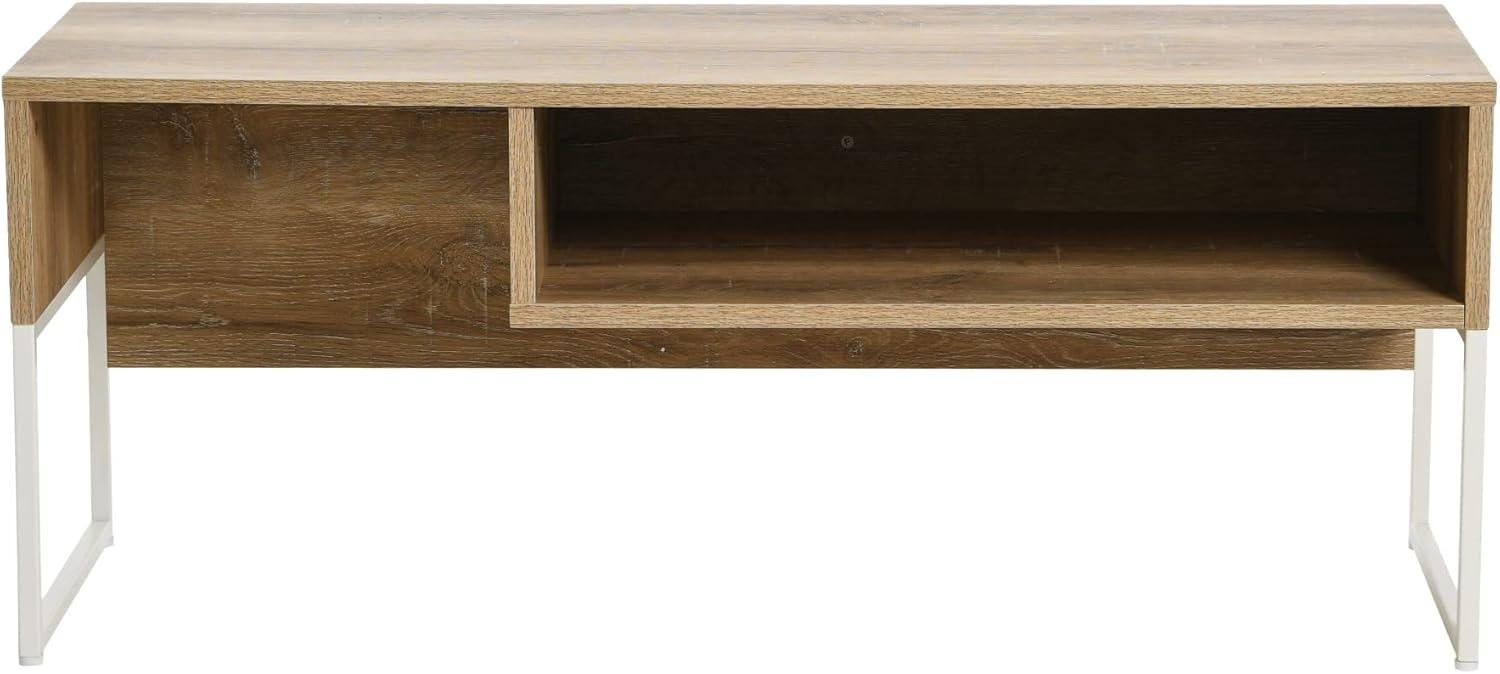 image:imageHousehold Essentials Wrap Rectangular Coffee Table Rustic Slate Concrete and Black MetalCoastal Oak Finish