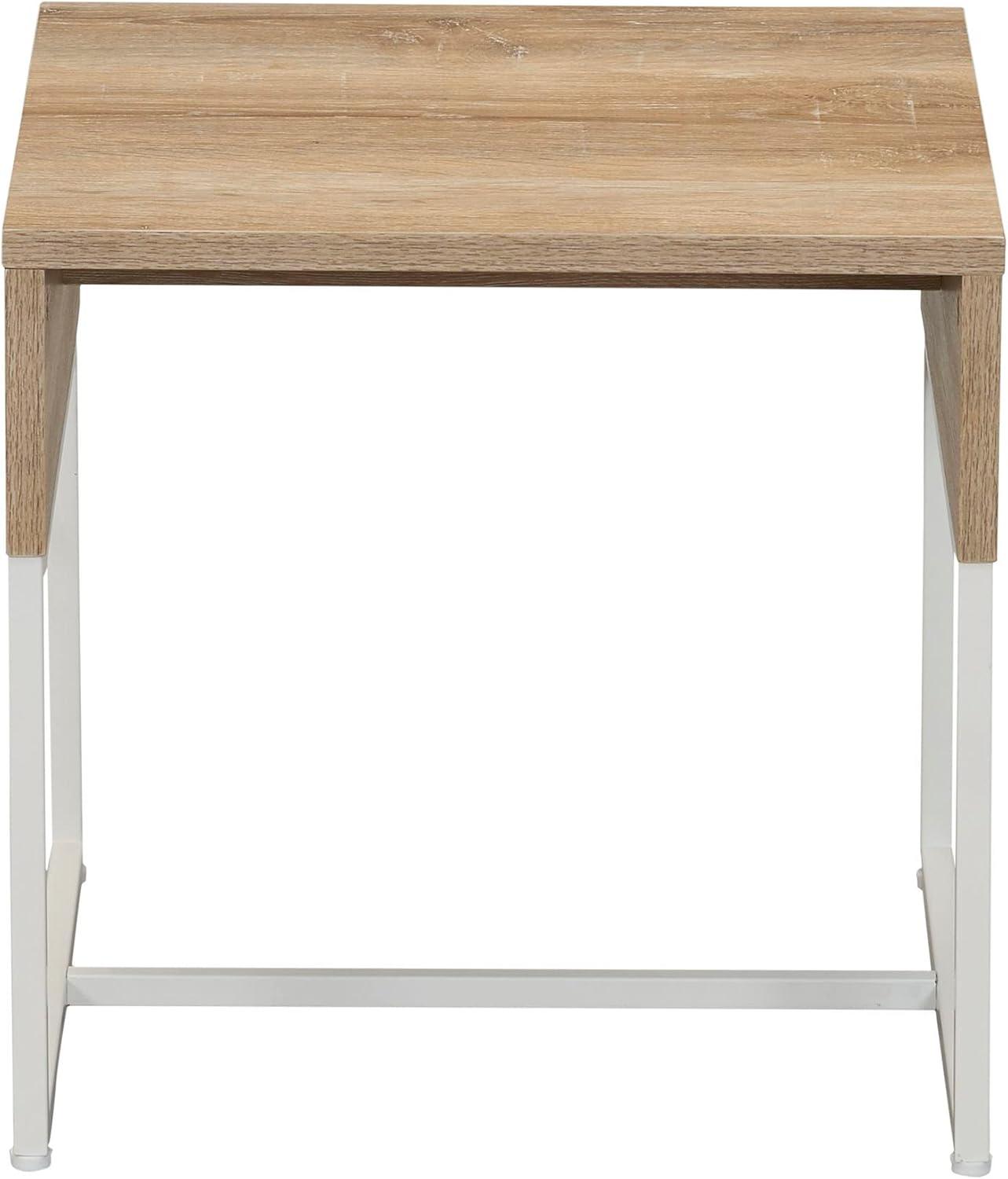 image:imageHousehold Essentials Wrap Rectangular Coffee Table Rustic Slate Concrete and Black MetalCoastal Oak Finish
