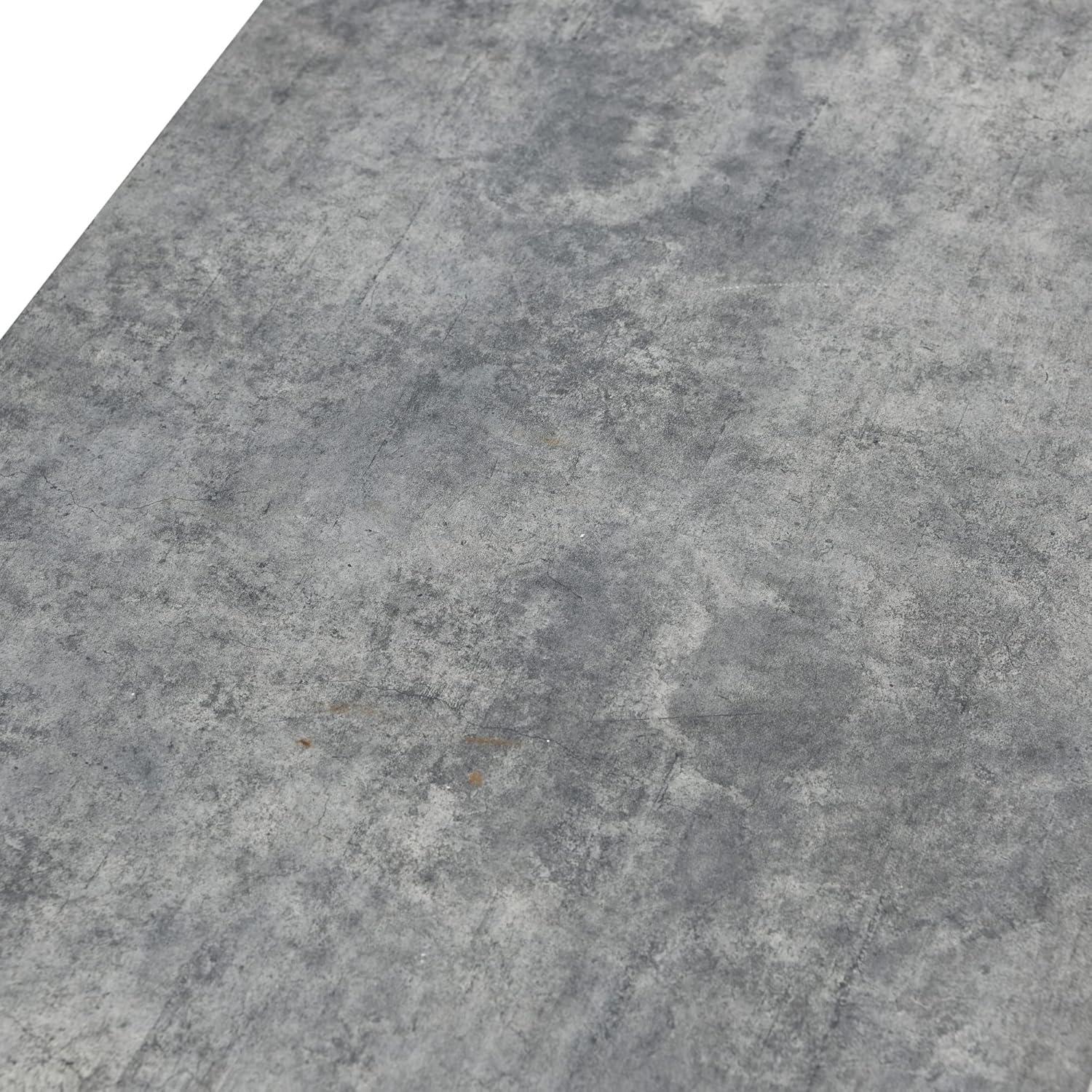image:imageHousehold Essentials Wrap Rectangular Coffee Table Rustic Slate Concrete and Black MetalGrey