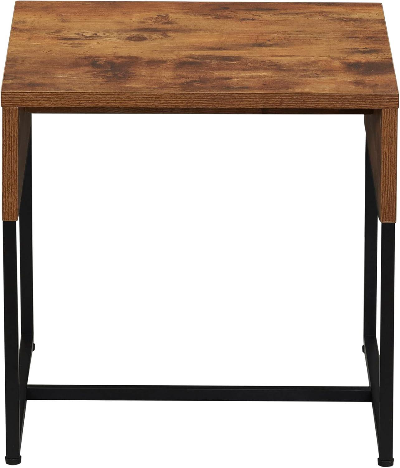 image:imageHousehold Essentials Wrap Rectangular Coffee Table Rustic Slate Concrete and Black MetalRustic Hickory
