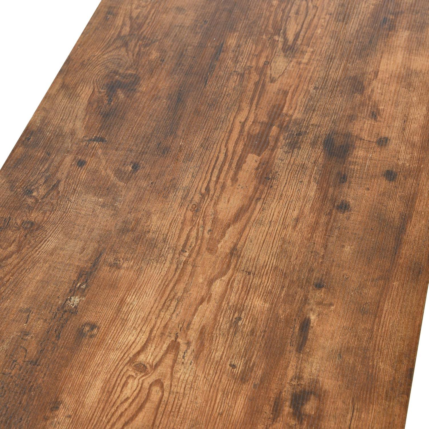 image:imageHousehold Essentials Wrap Rectangular Coffee Table Rustic Slate Concrete and Black MetalRustic Hickory