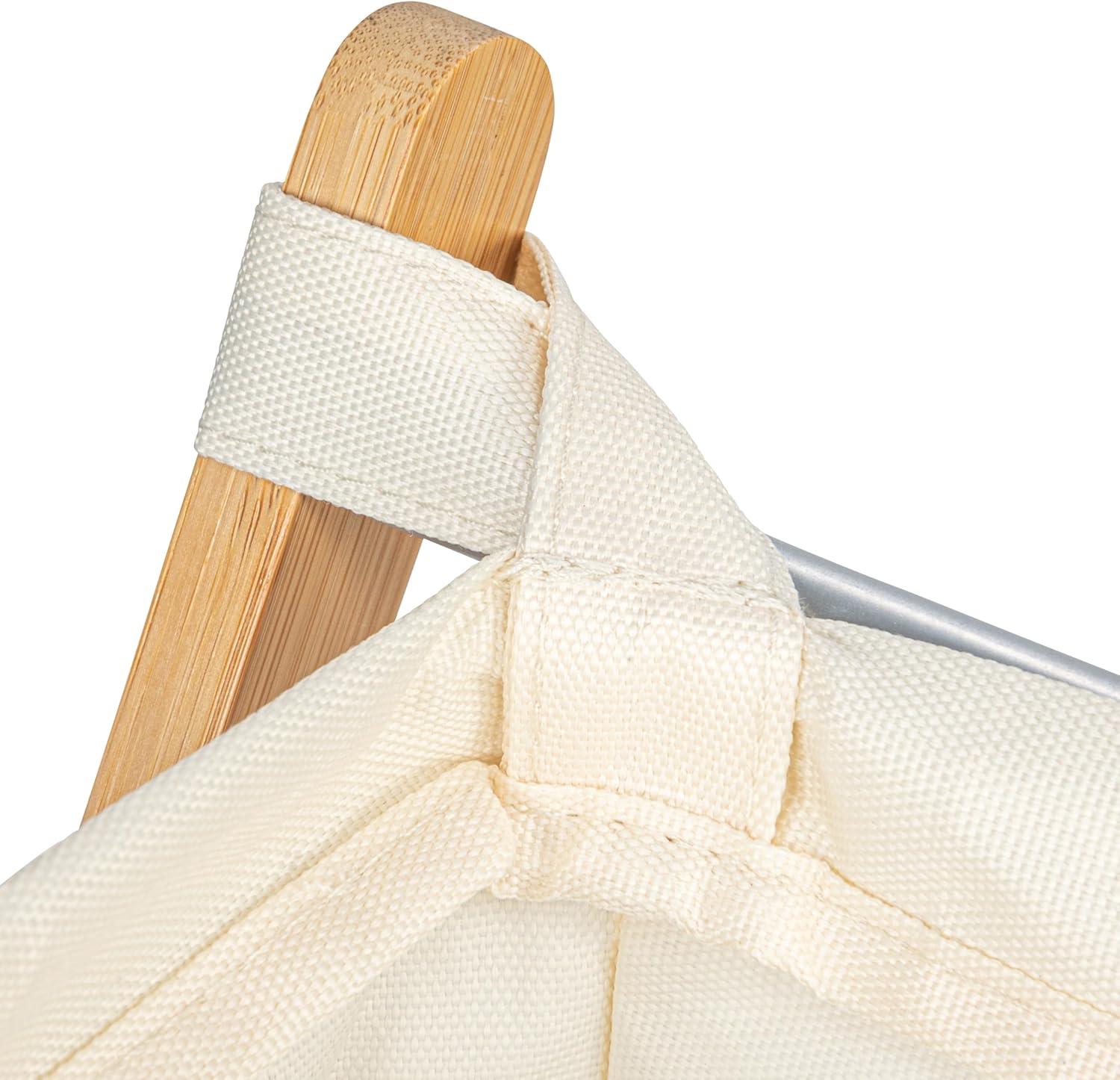 image:imageHousehold Essentials XFrame Bamboo Hamper Washable Black Liner and Bamboo Frame and Renewable Folds for Storage Simple and Chic NaturalNatural