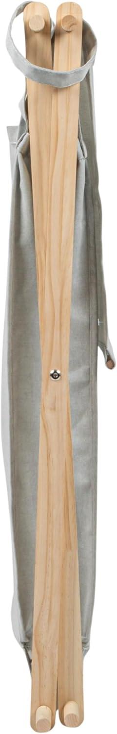 image:imageHousehold Essentials XFrame Wood Laundry Sorter Collapsible Wood Frame with Washable PolyCotton Bags Naturally Stylish LargeGray
