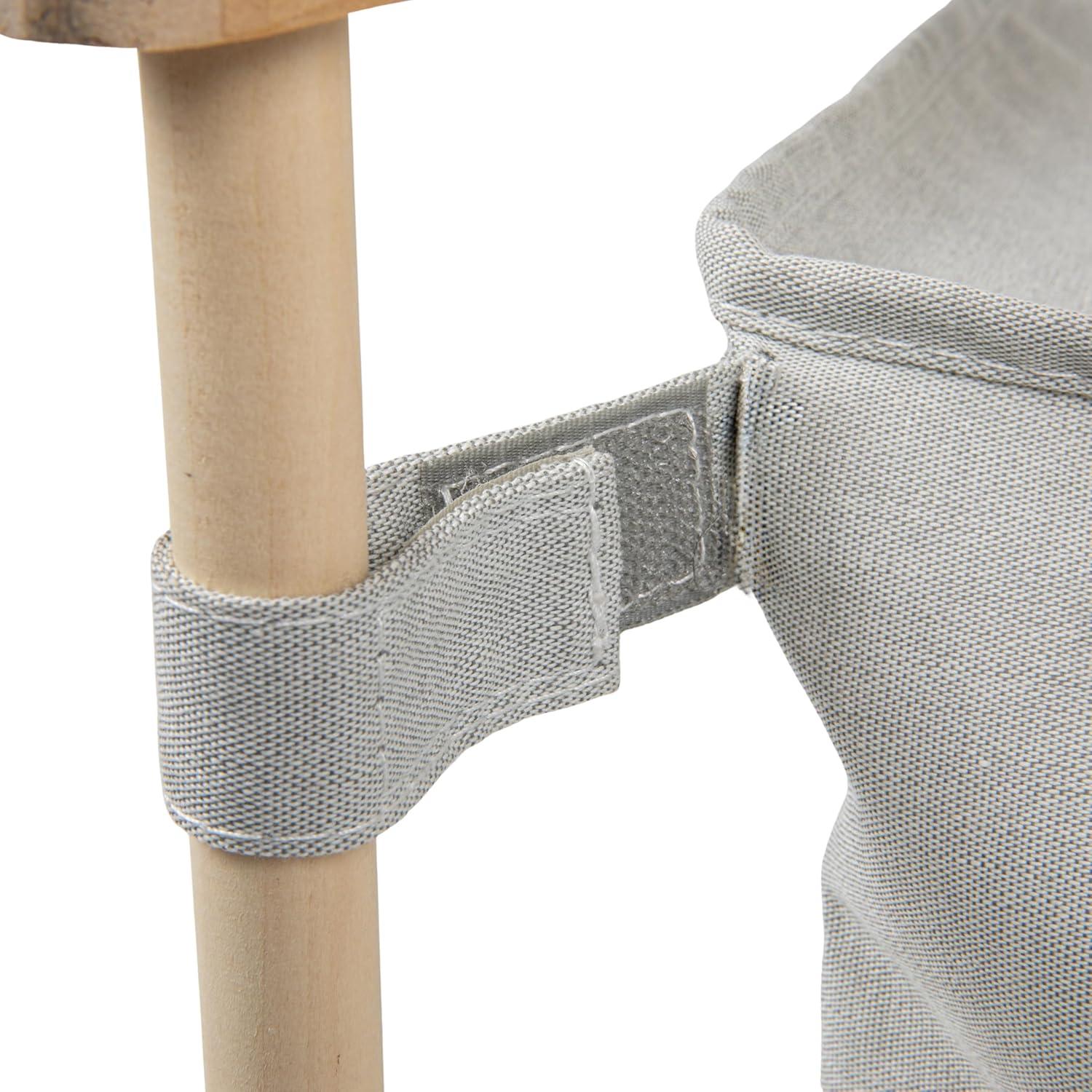 image:imageHousehold Essentials XFrame Wood Laundry Sorter Collapsible Wood Frame with Washable PolyCotton Bags Naturally Stylish LargeGray