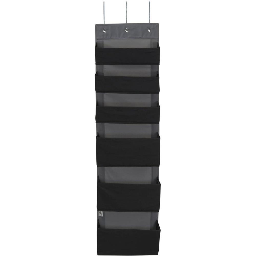 image:imageHousehold Essentials 21681 Overthe OvertheDoor Organizer OrangeBlack