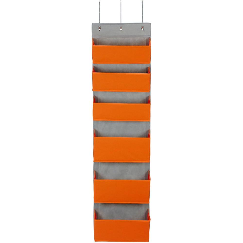 image:imageHousehold Essentials 21681 Overthe OvertheDoor Organizer OrangeOrange