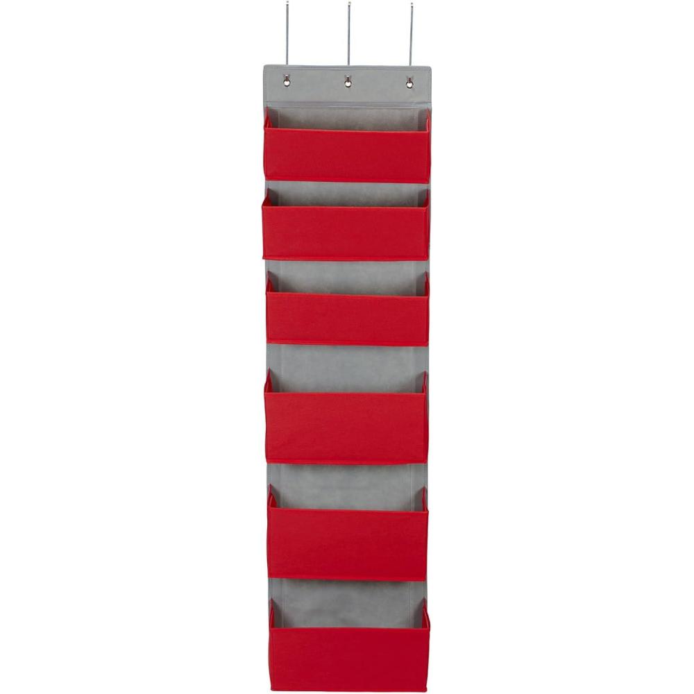 image:imageHousehold Essentials 21681 Overthe OvertheDoor Organizer OrangeRed