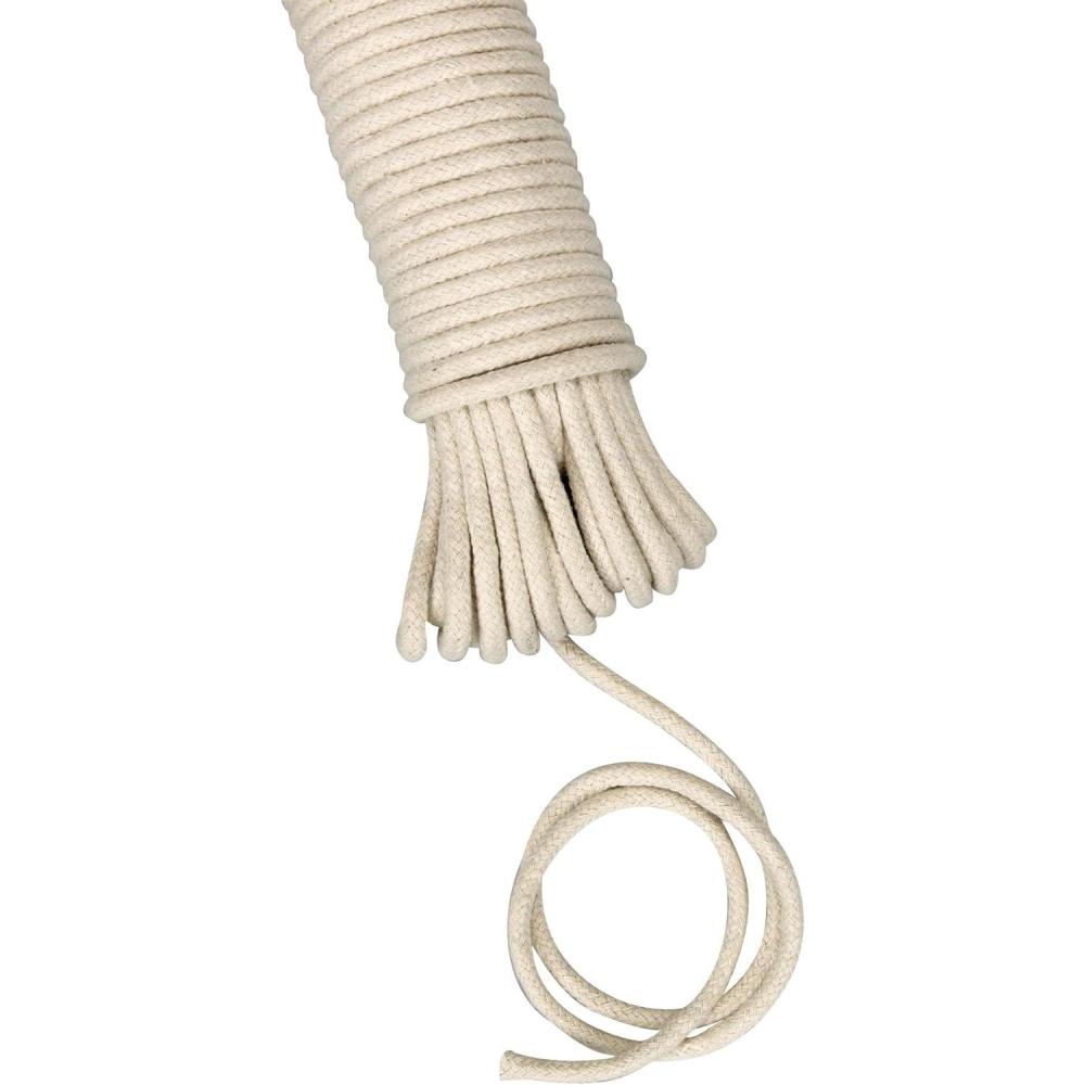 image:imageHousehold Essentials AllPurpose Cotton Clothesline Rope 100 Off White100 Feet Pack of 6