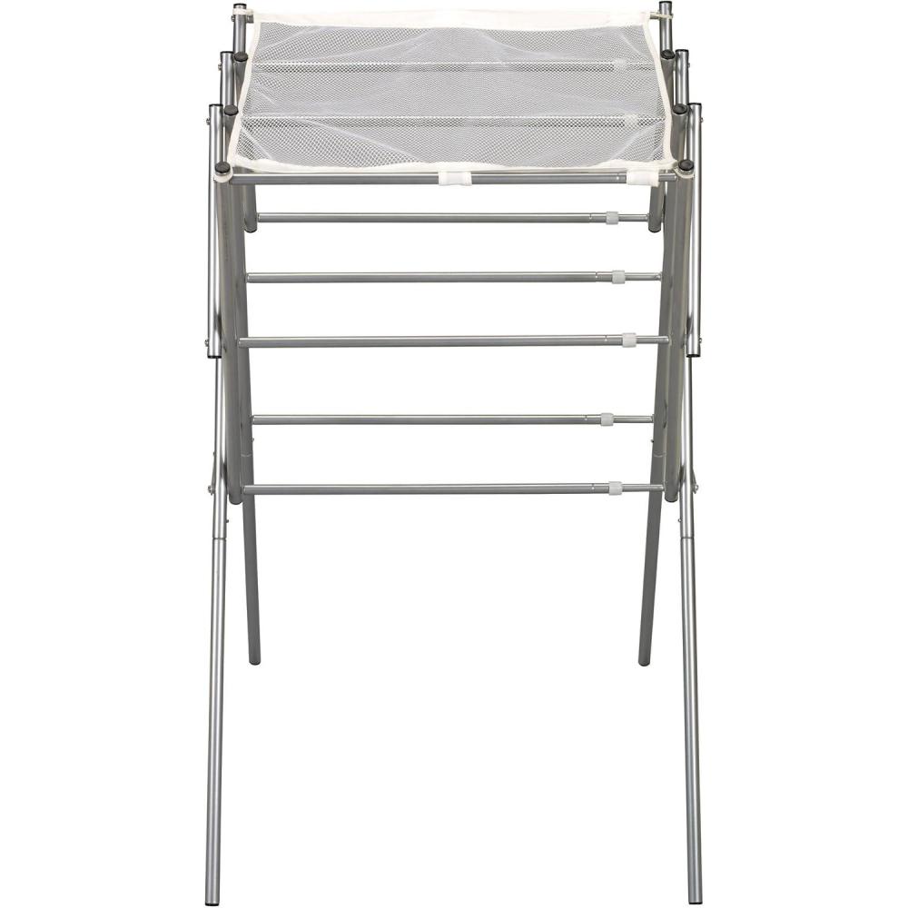 image:imageHousehold Essentials Clothes Drying Rack Foldable Expandable and Collapsible Laundry Drying Rack SilverSilver