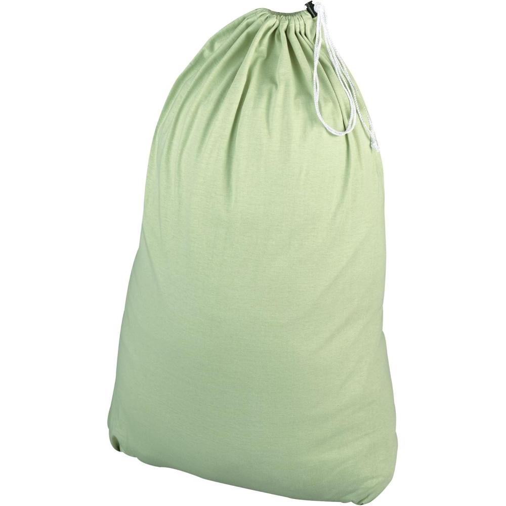 image:imageHousehold Essentials Cotton Laundry Bag Large 100 Cotton Drawstring Top with Cord Lock Machine Washable 3 to 4 Load Capacity Versatile and Compact Breathable Foldable NaturalGreen