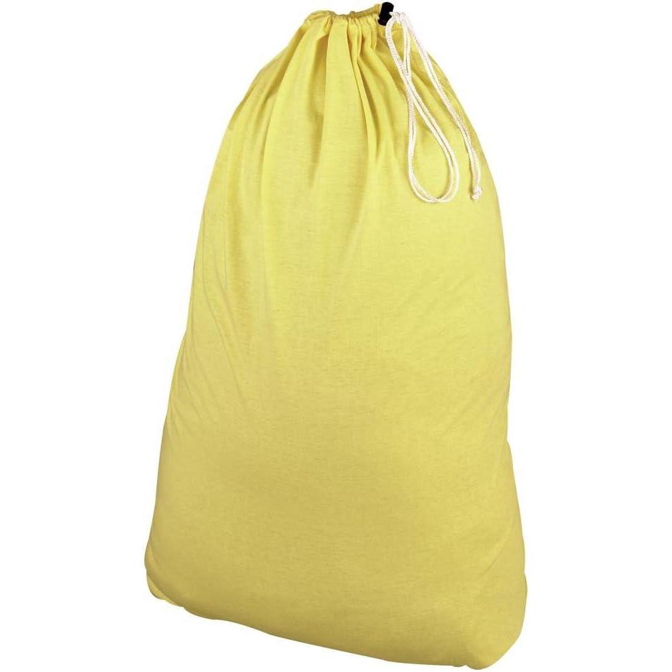 image:imageHousehold Essentials Cotton Laundry Bag Large 100 Cotton Drawstring Top with Cord Lock Machine Washable 3 to 4 Load Capacity Versatile and Compact Breathable Foldable NaturalYellow