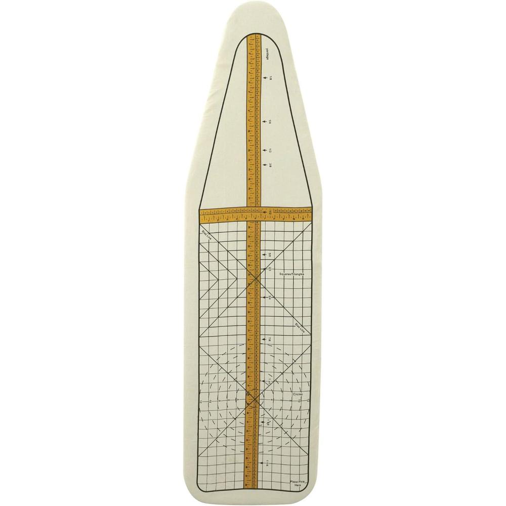 image:imageHousehold Essentials Deluxe Ironing Board Replacement Pad and Cover Sewing Guide Pattern CreamCream