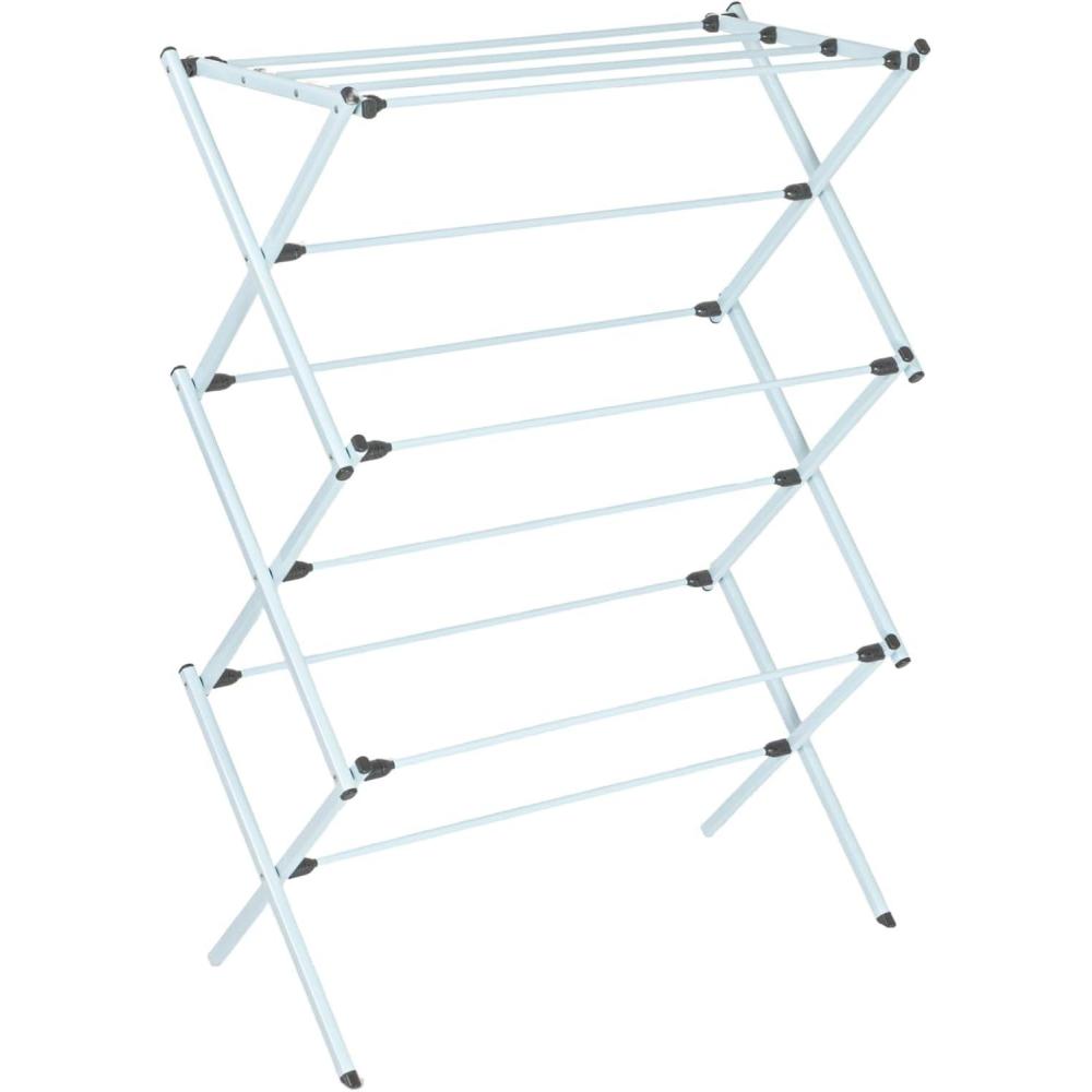 image:imageHousehold Essentials Folding Clothes Drying Rack with Strong Steel Frame and 11 Coated Dowels WhiteWhiteBlack