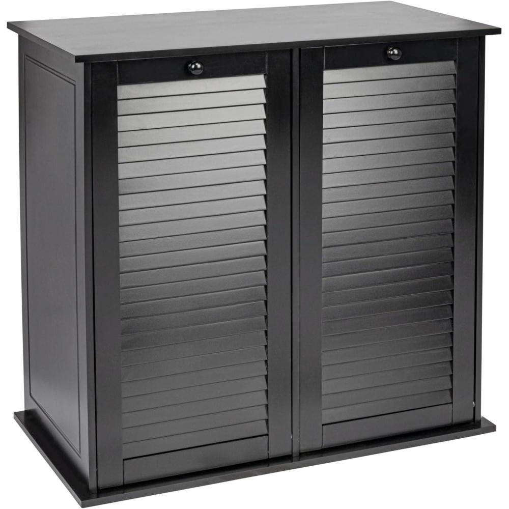 image:imageHousehold Essentials Laundry Sorter Cabinet Oak FinishBlack