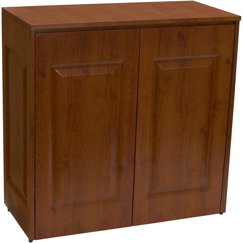 image:imageHousehold Essentials Laundry Sorter Cabinet Oak FinishMahogany Finished Metal