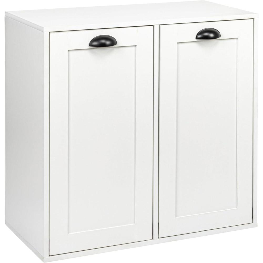 image:imageHousehold Essentials Laundry Sorter Cabinet Oak FinishWhite