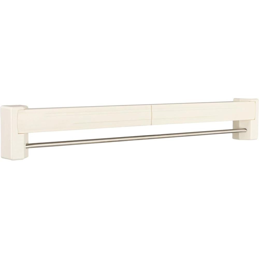 image:imageHousehold Essentials Metal and Plastic Wall Mount Telescoping Drying Rack Compact Laundry Rack