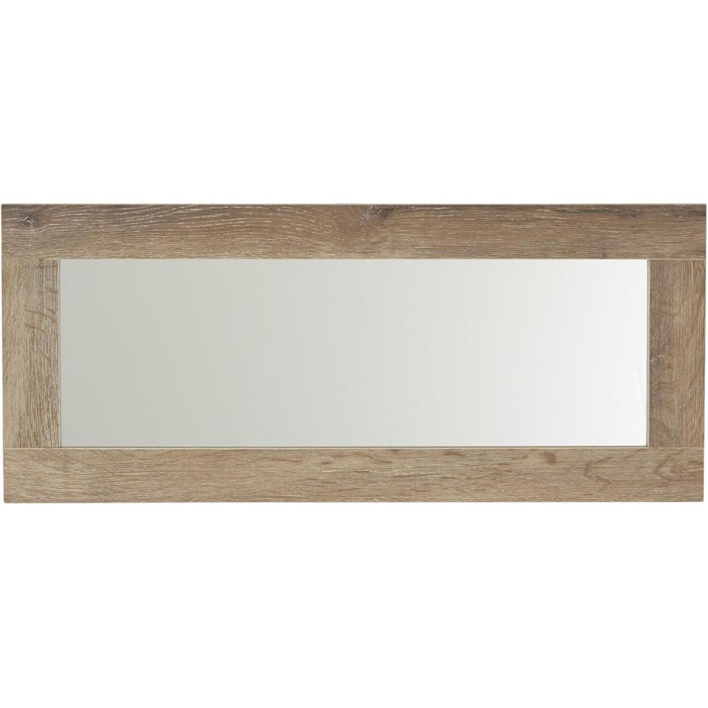 image:imageHousehold Essentials Walnut Rectangle Mirror Wall DcorAshwood