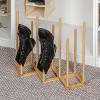 Bamboo 6 Pair Boot Rack, Natural(5 Pair)