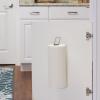 Household Essentials 1225-1 Mounted Paper Towel Holder | Mounts to Solid Cabinet Doors or Walls, Nickel(Nickel Powder Finish)