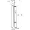 Household Essentials 1225-1 Mounted Paper Towel Holder | Mounts to Solid Cabinet Doors or Walls, Nickel(Nickel Powder Finish)
