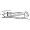 Household Essentials 1226-1 Long Basket Door Mount Cabinet Organizer | Mounts to Solid Cabinet Doors or Walls(Nickel Powder Finish)