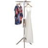 Household Essentials 2 Tier Tripod Clothes Drying Rack, Air Dryer and Garment Rack, Use to Dry Laundry or Hang Clothes, Portable and Compact, Tan